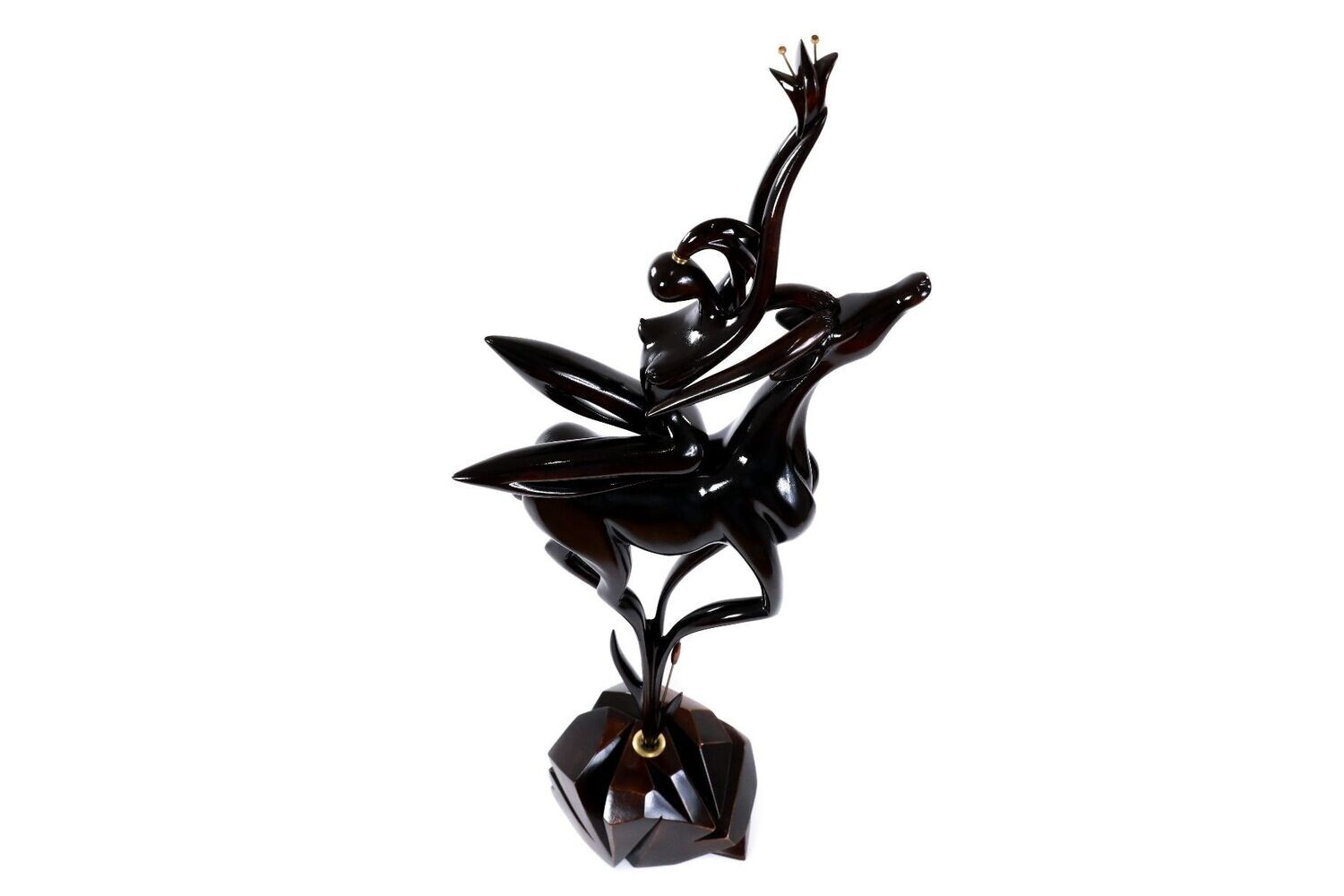 Girl with Antelope sculpture 24/13/73 cm