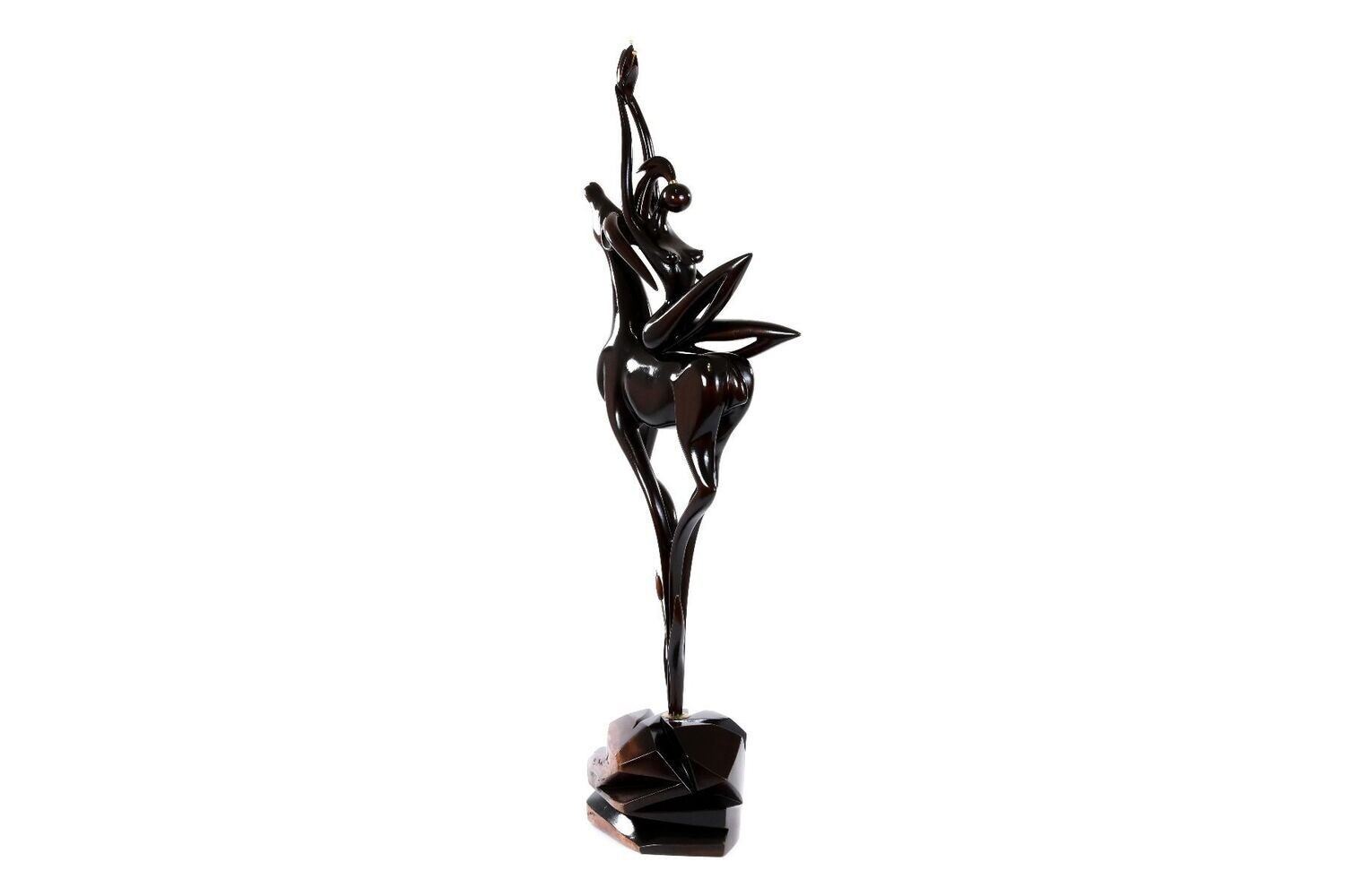Girl with Antelope sculpture 24/13/73 cm