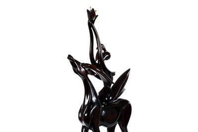 Girl with Antelope sculpture 24/13/73 cm