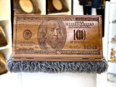 100 dollar classic backgammon Customized With Logo Rakhman and Star of David