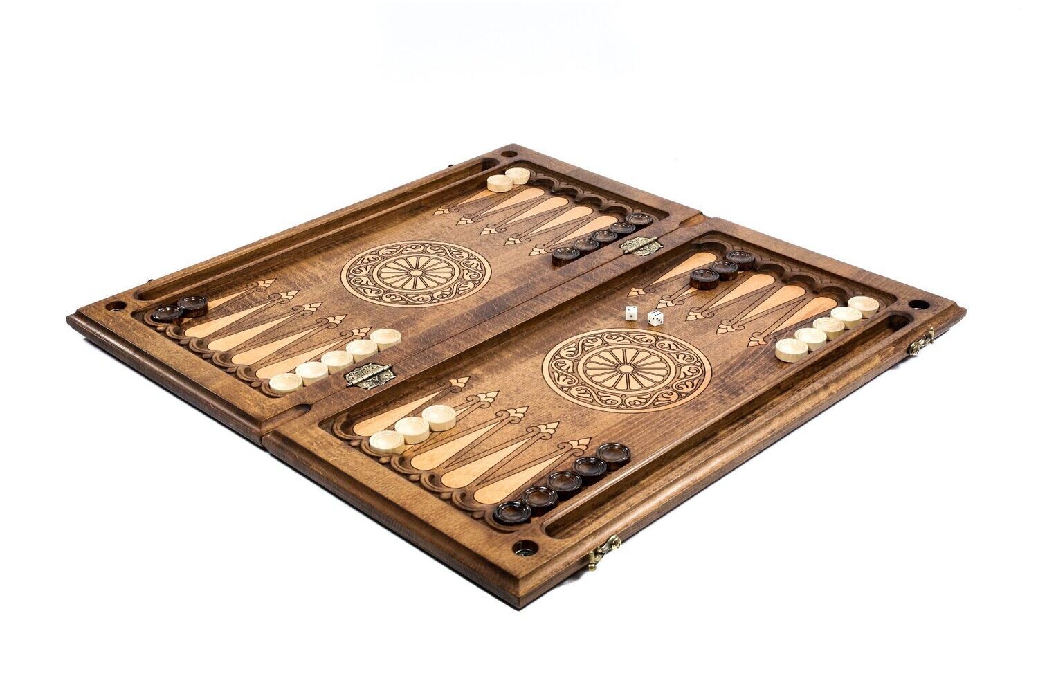 Ornamental bas-relief backgammon classic 24&quot;X12&quot;X 2&quot;