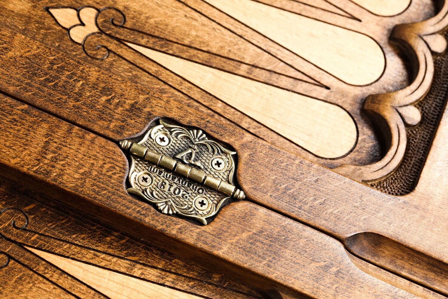 Ornamental bas-relief backgammon classic 24&quot;X12&quot;X 2&quot;