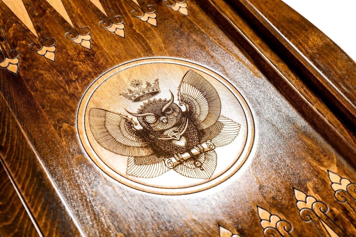 Owl backgammon copyrighted contour outline 24x12x2&quot;