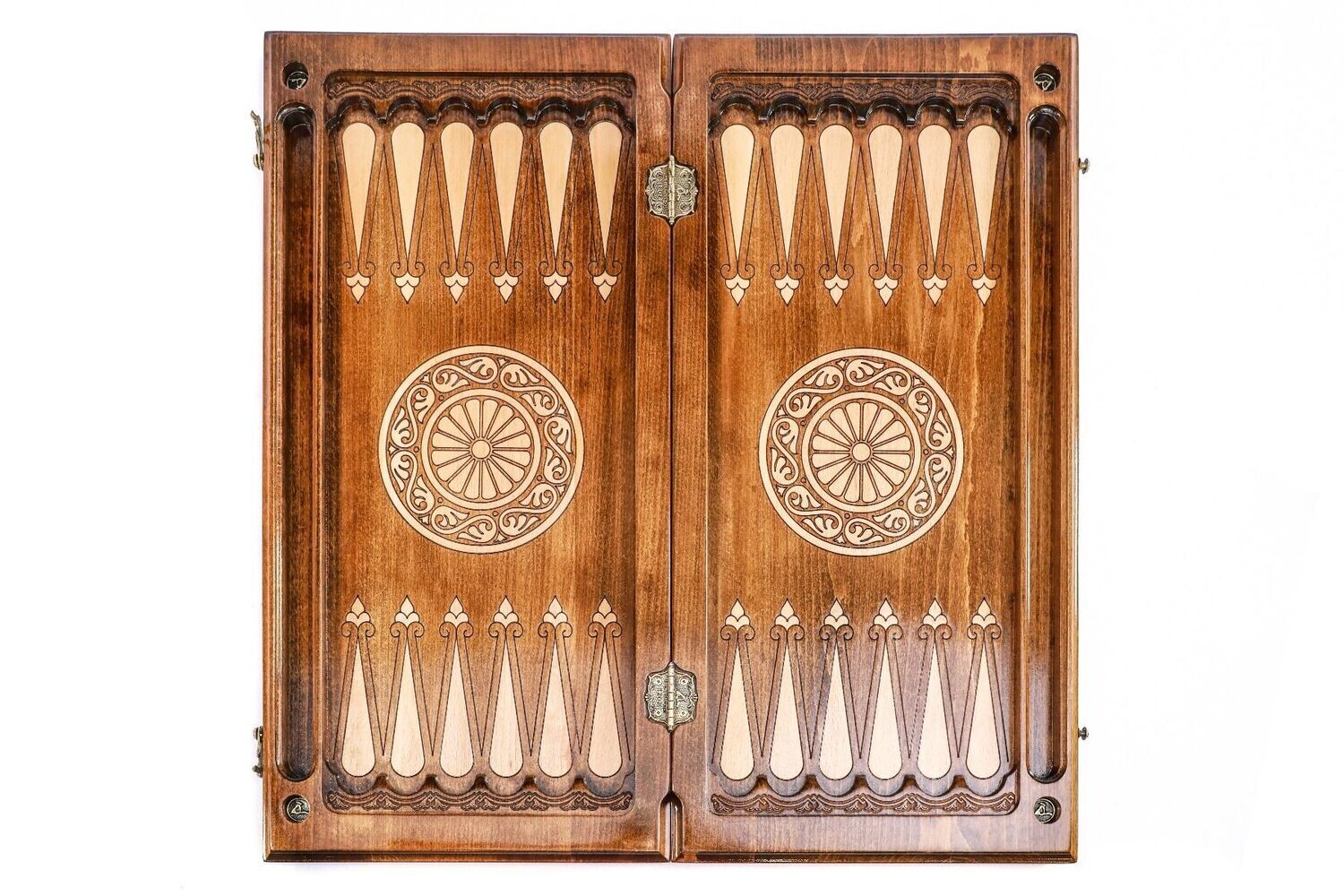 Epoxy leaves backgammon two-sided classic