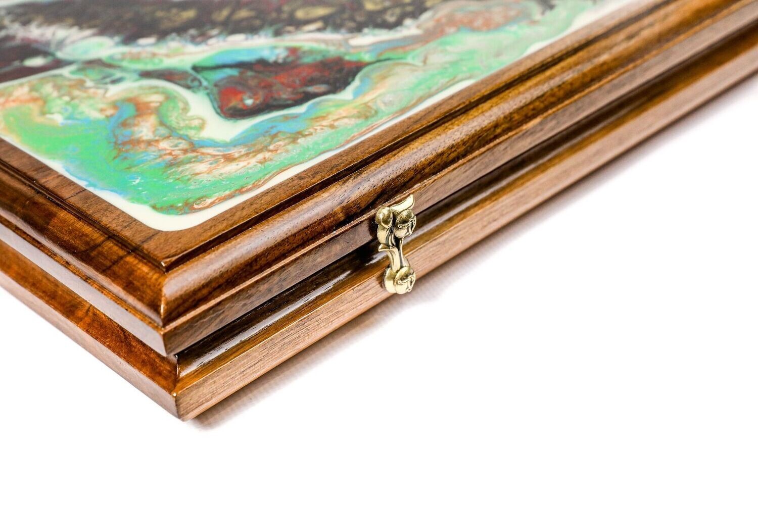 Abstract-epoxy backgammon two-sided classic
