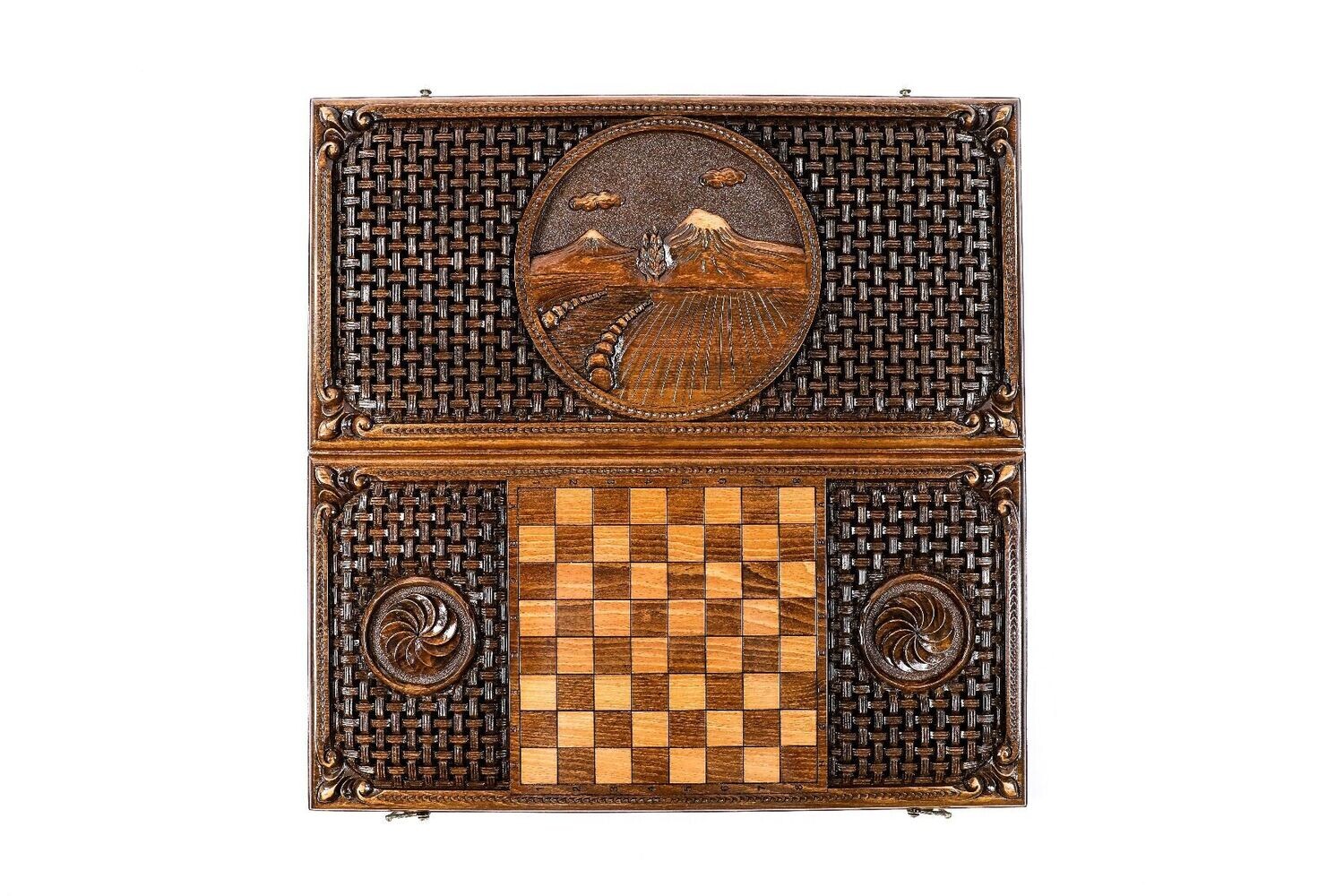 Backgammon Ararat with braid pattern ornaments classic