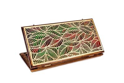 Epoxy leaves backgammon two-sided classic Epoxy leaves backgammon two-sided classic