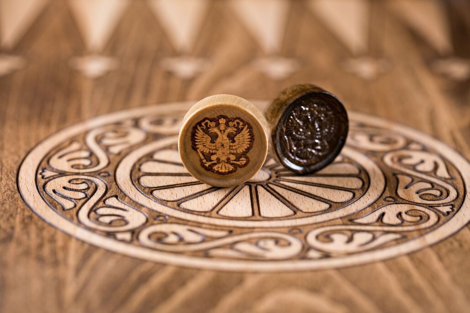 Backgammon pieces Coat of arms of the Russian Federation