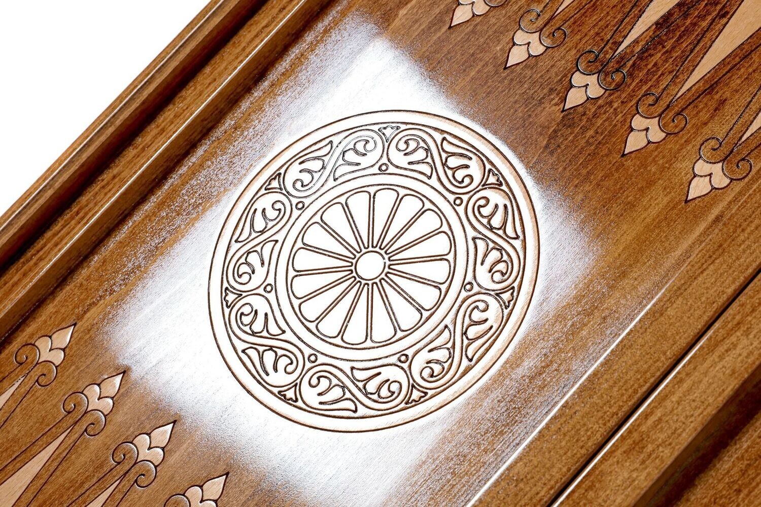 Pomegranate-grapes Backgammon with braid motif classic 24x12&quot;x2