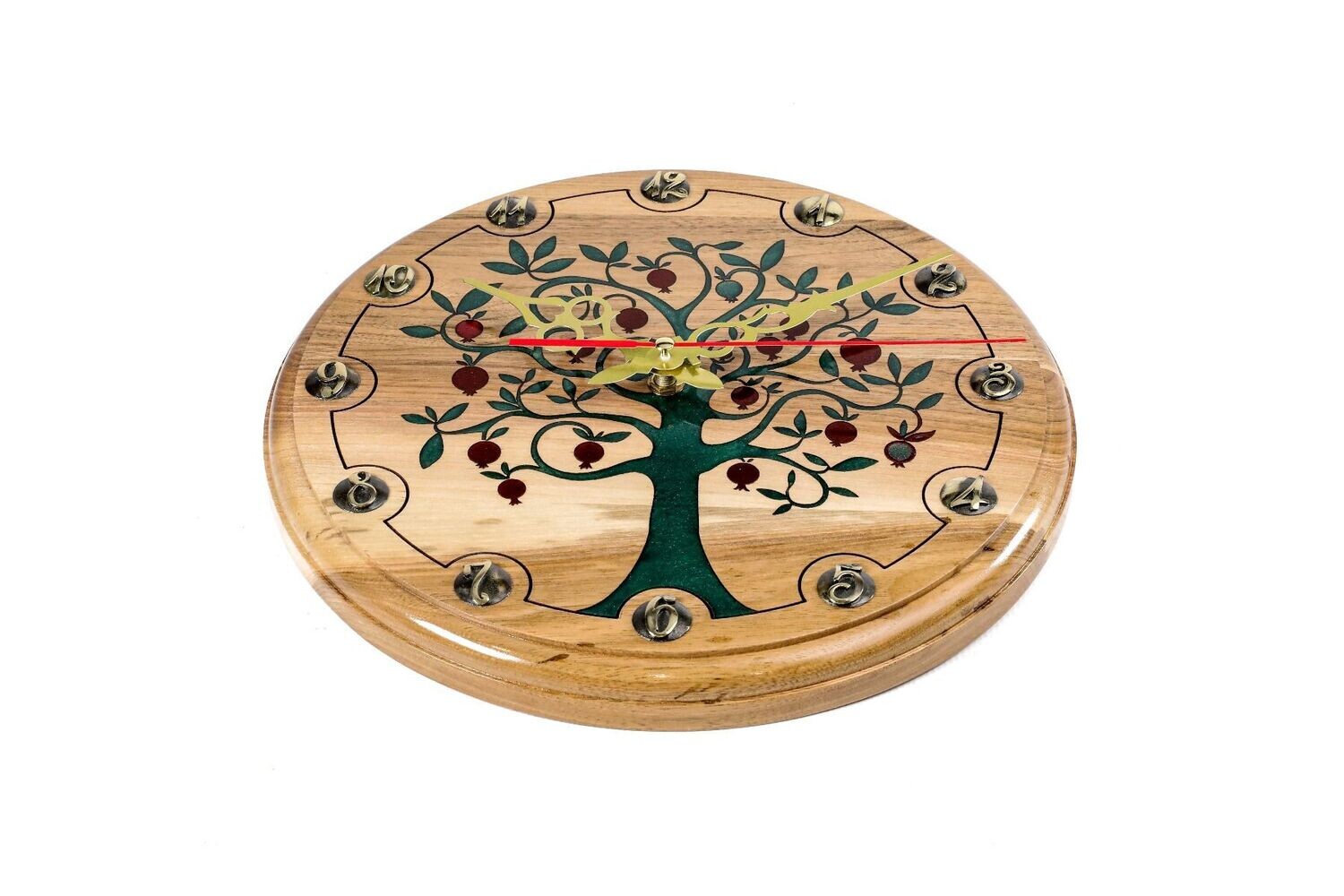 Wall Clock Pomegranate tree 14&quot;