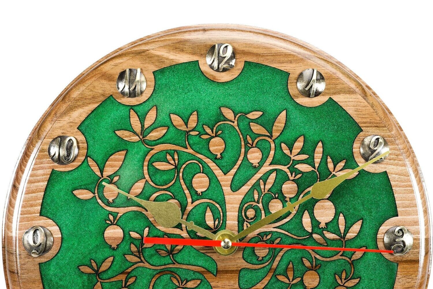 Wall Clock Pomegranate tree 14&quot;