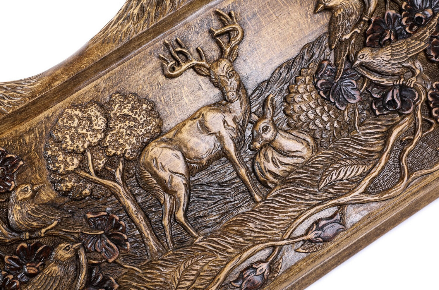 Backgammon Deer with copyrighted Mount Ararat outline 24&quot; x 12&quot;