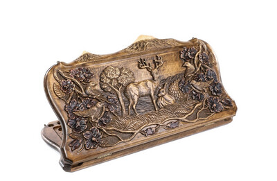 Backgammon Deer with copyrighted Mount Ararat outline 24" x 12"