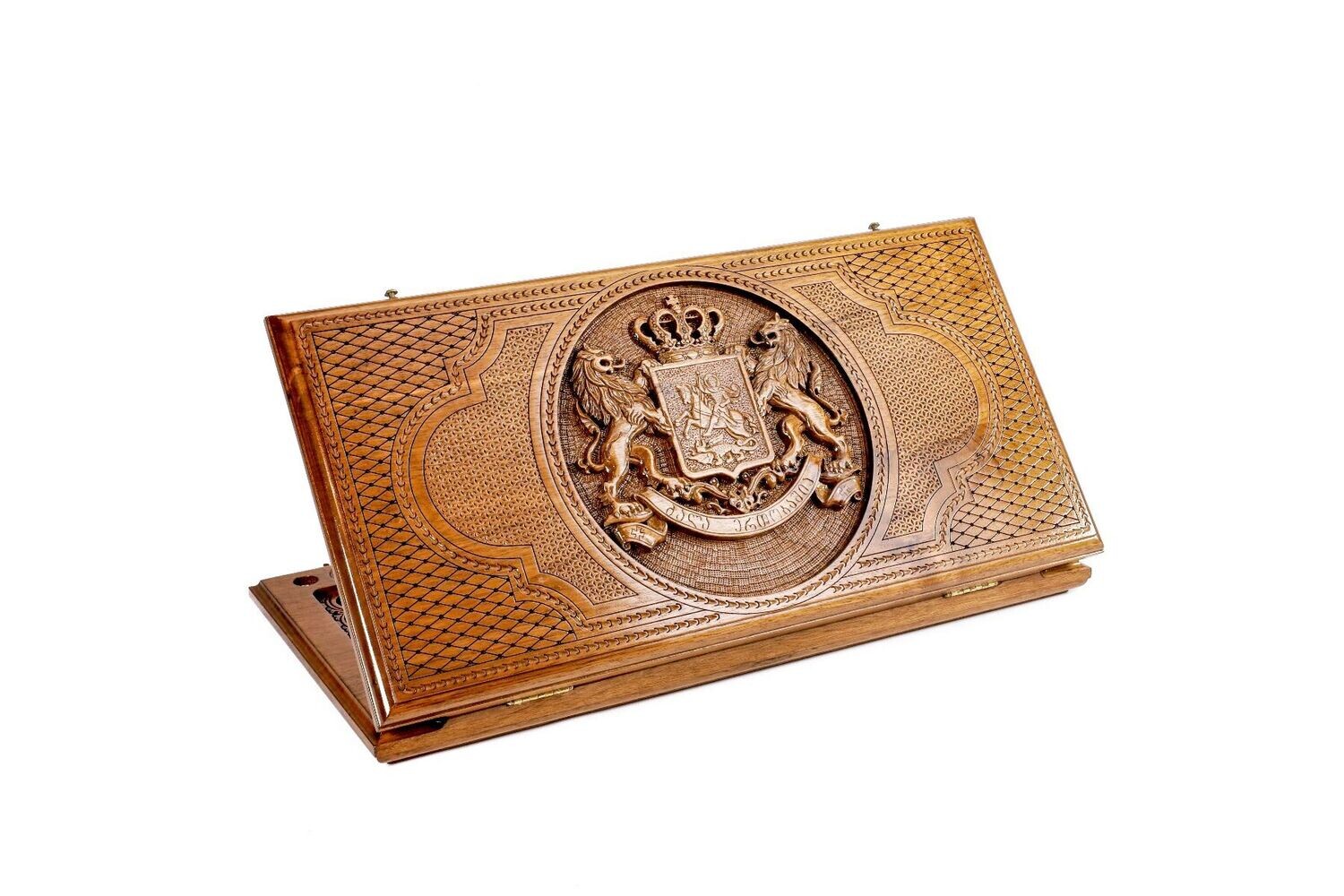 Coat of Arms of Georgia backgammon classic 24 x 12 x 2&quot;