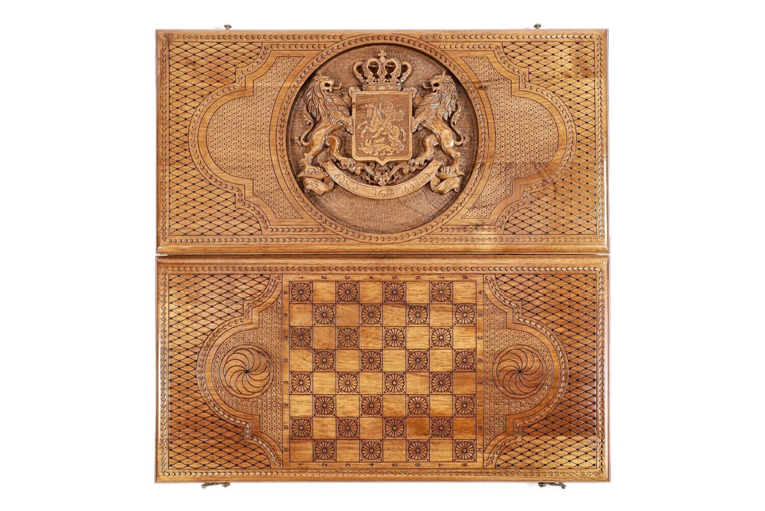 Coat of Arms of Georgia backgammon classic 24 x 12 x 2&quot;