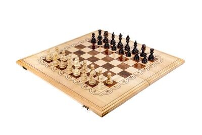 Chess-backgammon classic 27 x 27 x 2