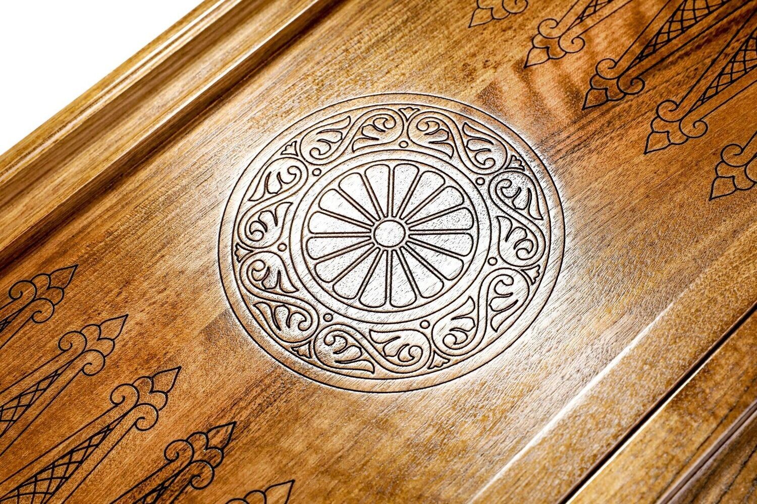 Braid pattern- epoxy backgammon two-sided classic 24 x12 x 2&quot;