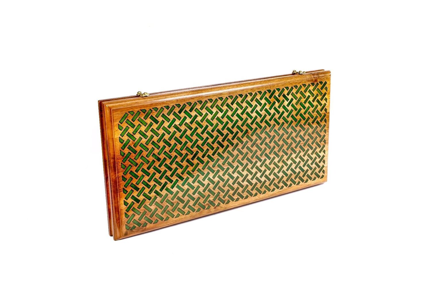 Braid pattern- epoxy backgammon two-sided classic 24 x12 x 2&quot;