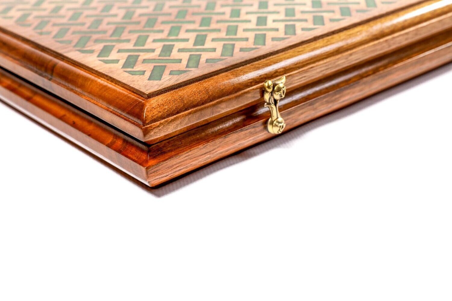 Braid pattern- epoxy backgammon two-sided classic 24 x12 x 2&quot;