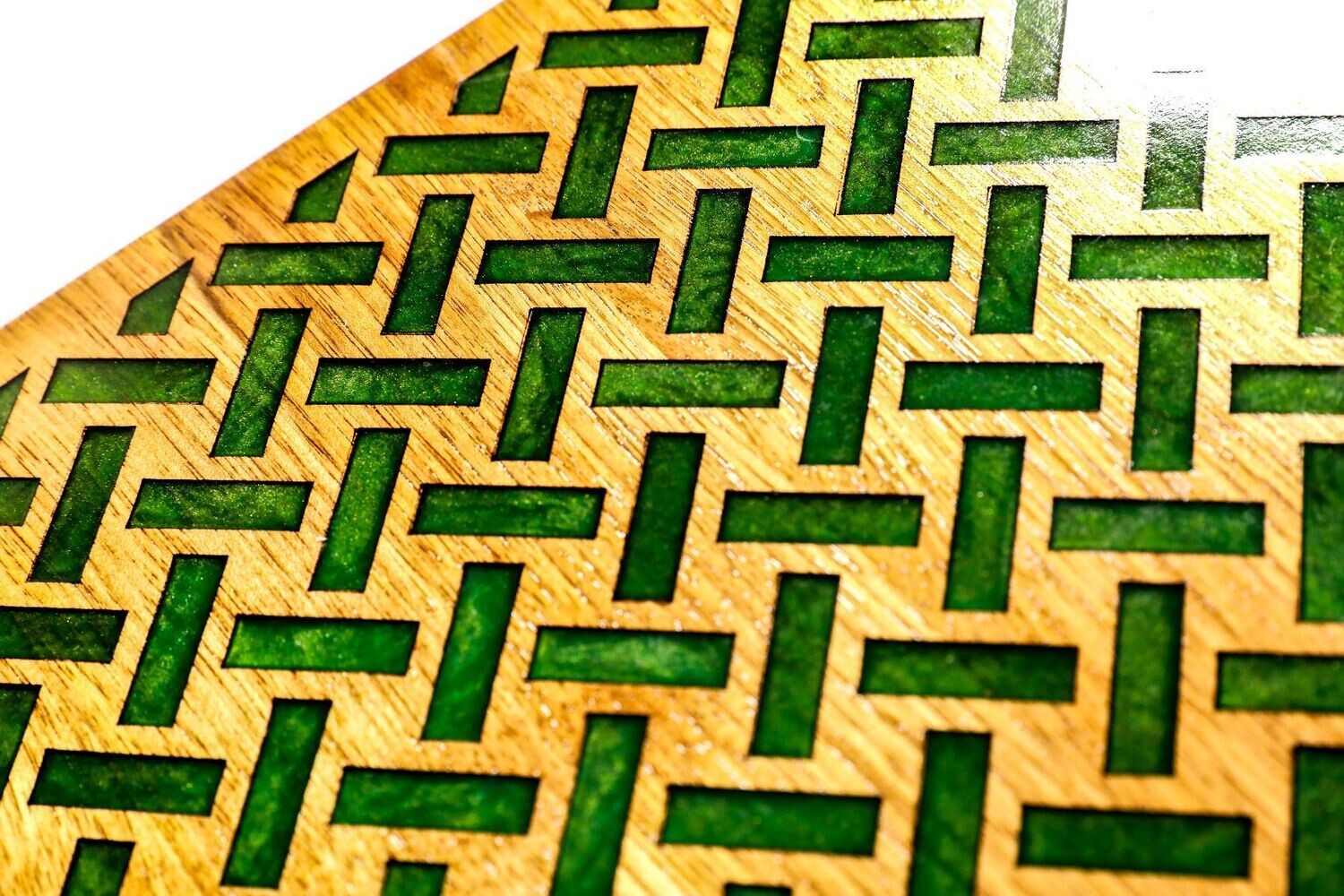 Braid pattern- epoxy backgammon two-sided classic 24 x12 x 2&quot;