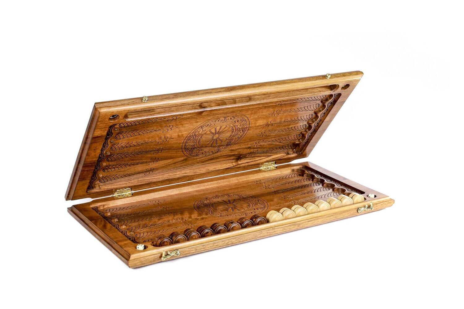 Braid pattern- epoxy backgammon two-sided classic 24 x12 x 2&quot;
