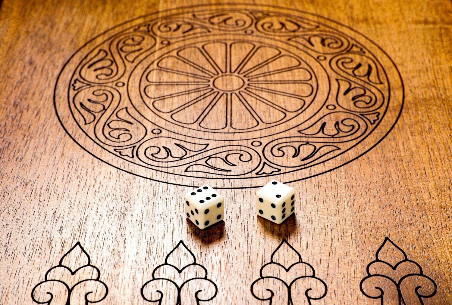 Braid pattern- epoxy backgammon two-sided classic 24 x12 x 2&quot;