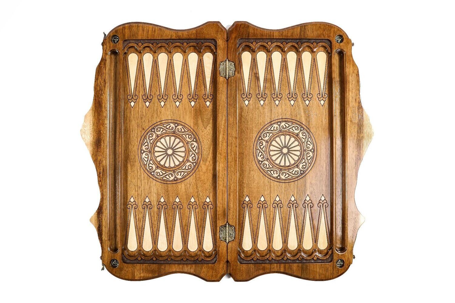 Etchmiadzin backgammon with copyrighted Mount Ararat outline 24&quot;x12&quot;x2&quot;