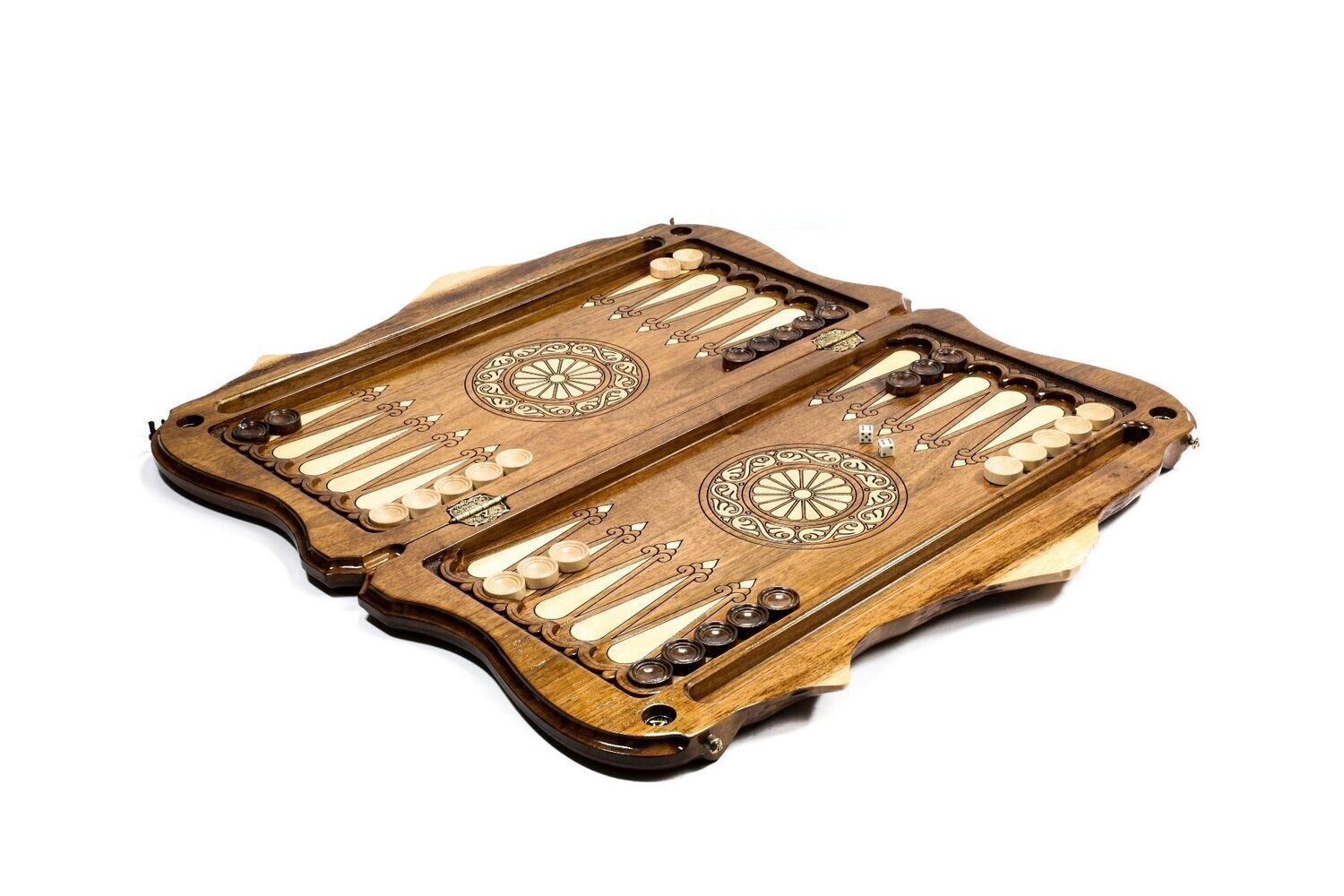 Etchmiadzin backgammon with copyrighted Mount Ararat outline 24&quot;x12&quot;x2&quot;