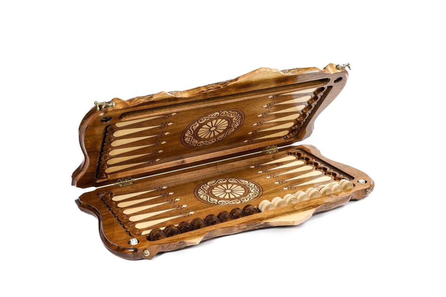 Etchmiadzin backgammon with copyrighted Mount Ararat outline 24&quot;x12&quot;x2&quot;
