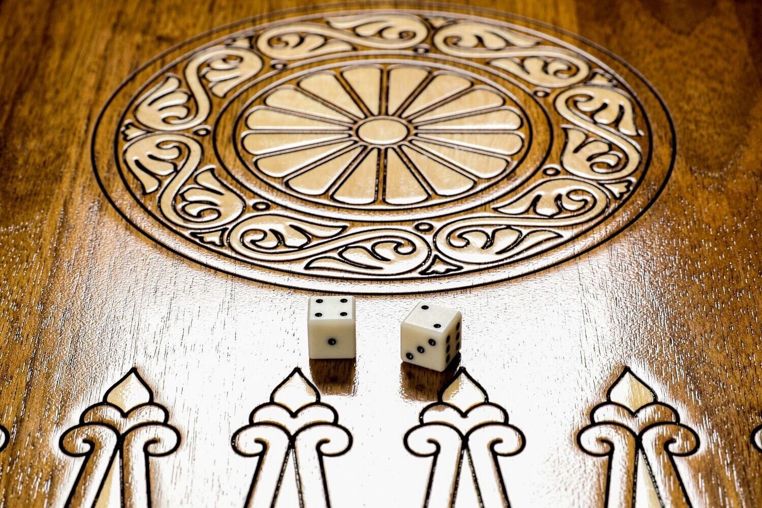 Etchmiadzin backgammon with copyrighted Mount Ararat outline 24&quot;x12&quot;x2&quot;