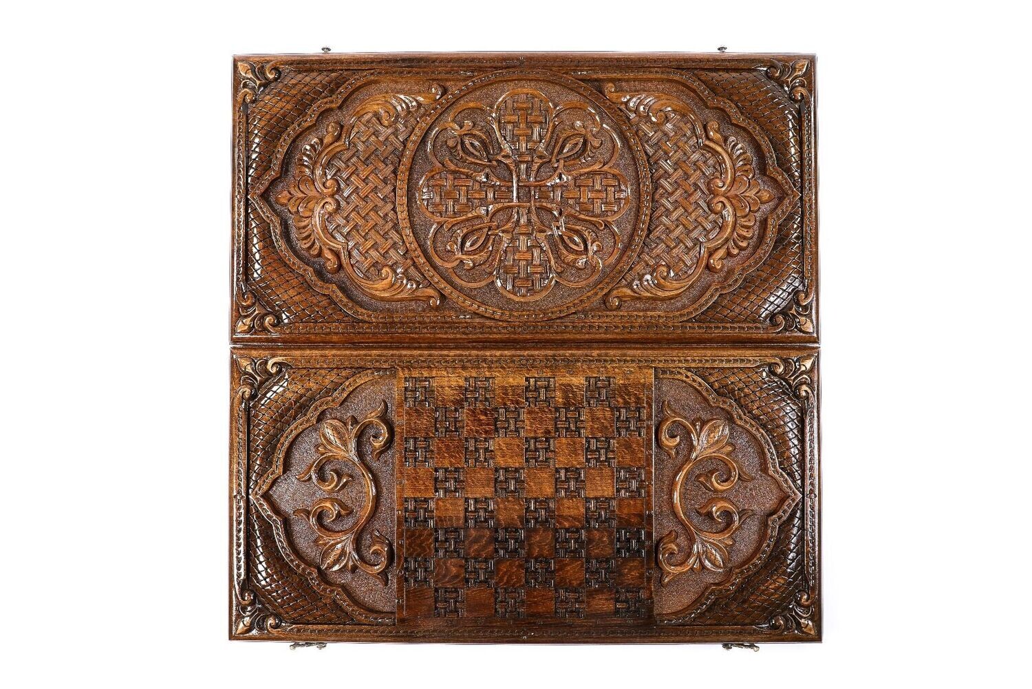 Ornamental bas-relief backgammon classic 24&quot;X12&quot;X 2&quot;