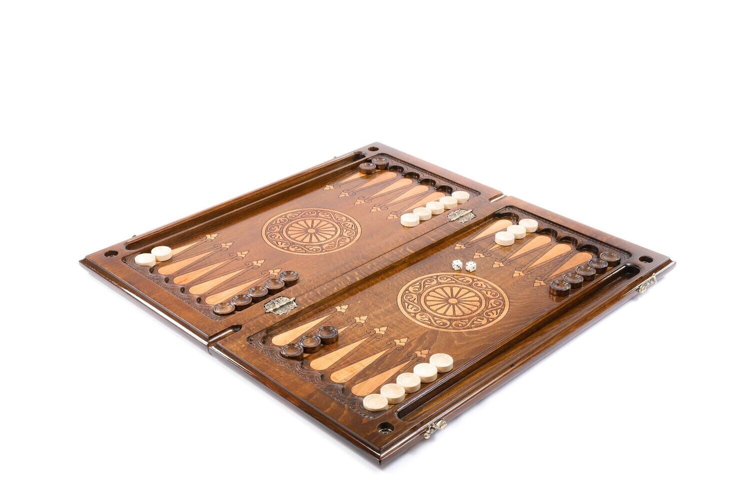 Ornamental bas-relief backgammon classic 24&quot;X12&quot;X 2&quot;