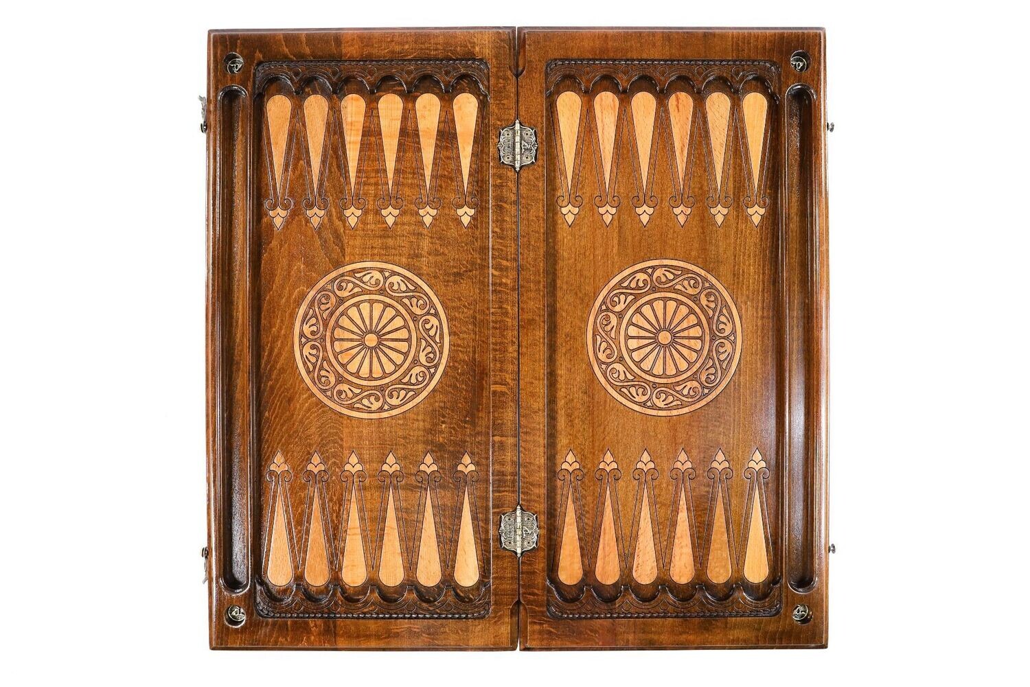 Ornamental bas-relief backgammon classic 24&quot;X12&quot;X 2&quot;