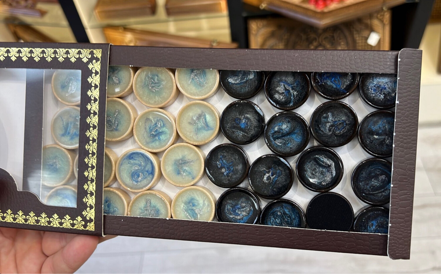 Backgammon Pieces Pomegranate