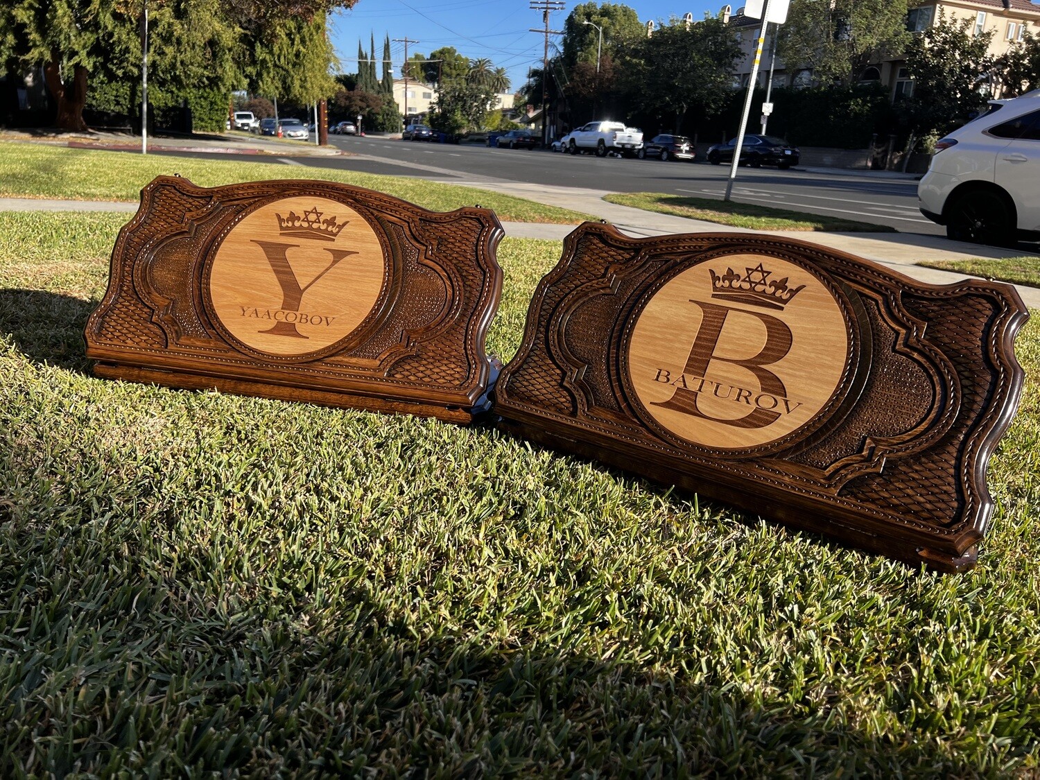Custom Order Backgammon Set With backgammon pieces 