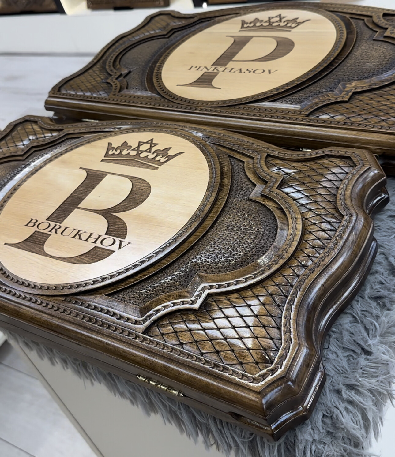 Custom Order Backgammon Set With backgammon pieces 