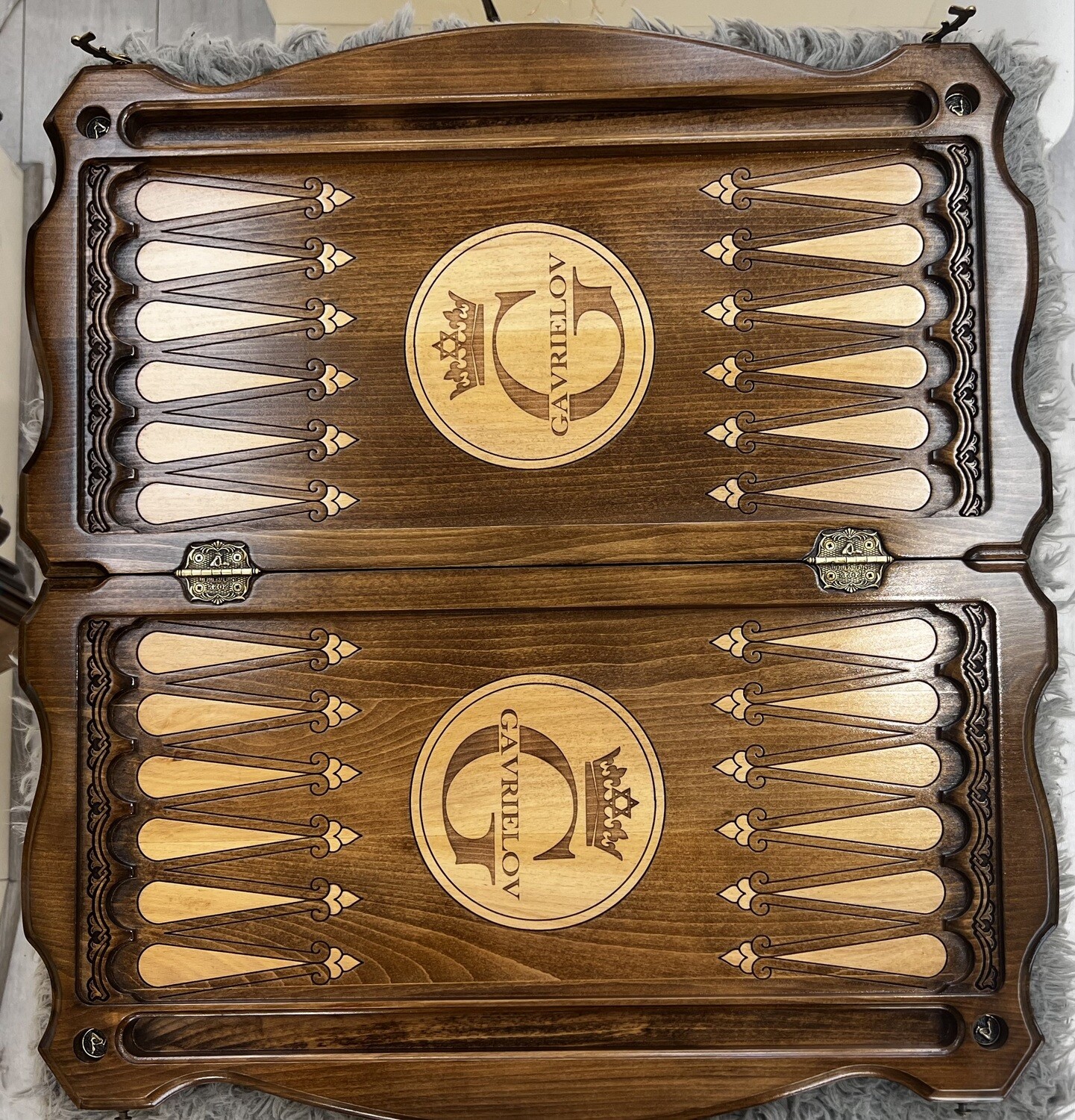 Custom Order Backgammon Set With backgammon pieces 