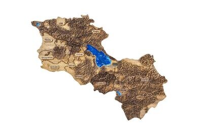 Map of the Republic of Armenia and the Republic of Artsakh 30cm