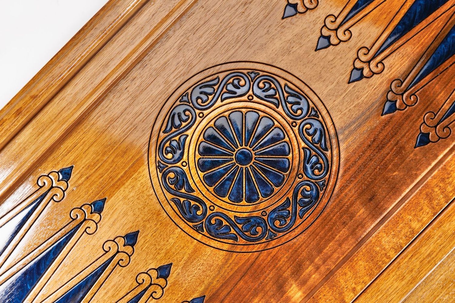 Backgammon Lion Walnut Wood and Epoxy 24&quot; x 12&quot; x 2&quot;