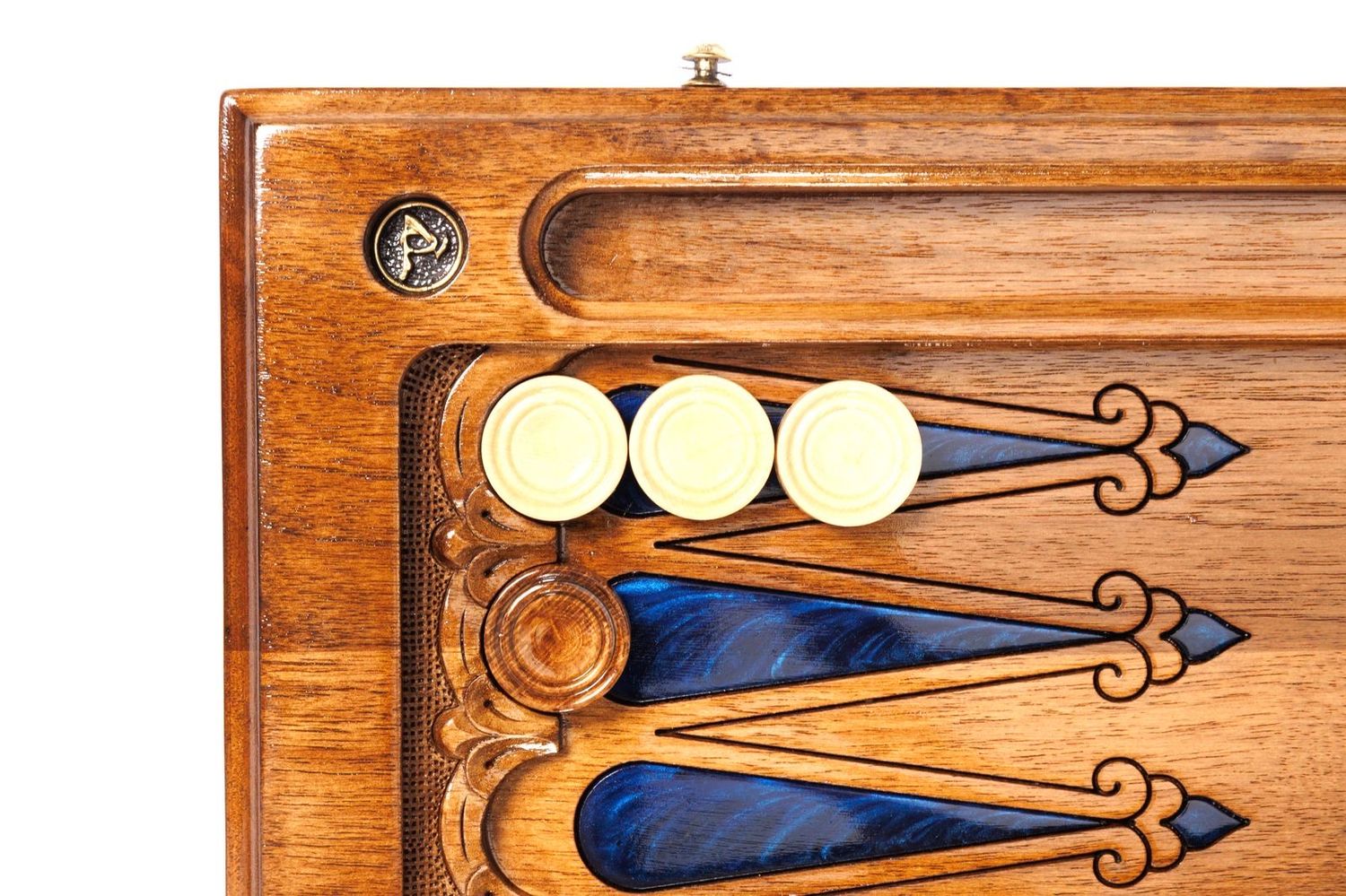 Backgammon Lion Walnut Wood and Epoxy 24&quot; x 12&quot; x 2&quot;