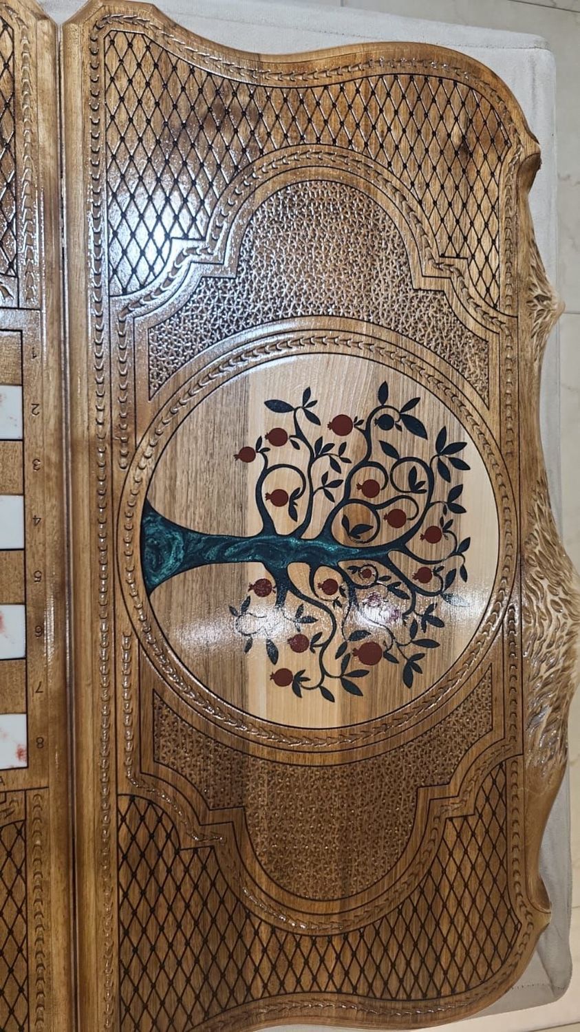 Backgammon pomegranate Tree with copyrighted Mount Ararat outline