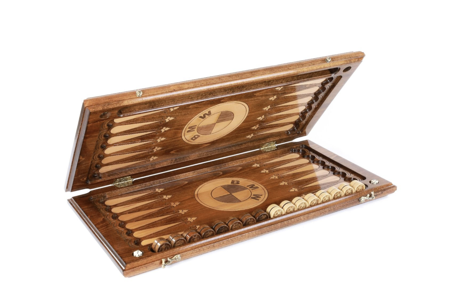 BMW backgammon UPGRADED Version 24" x12" x 2"
