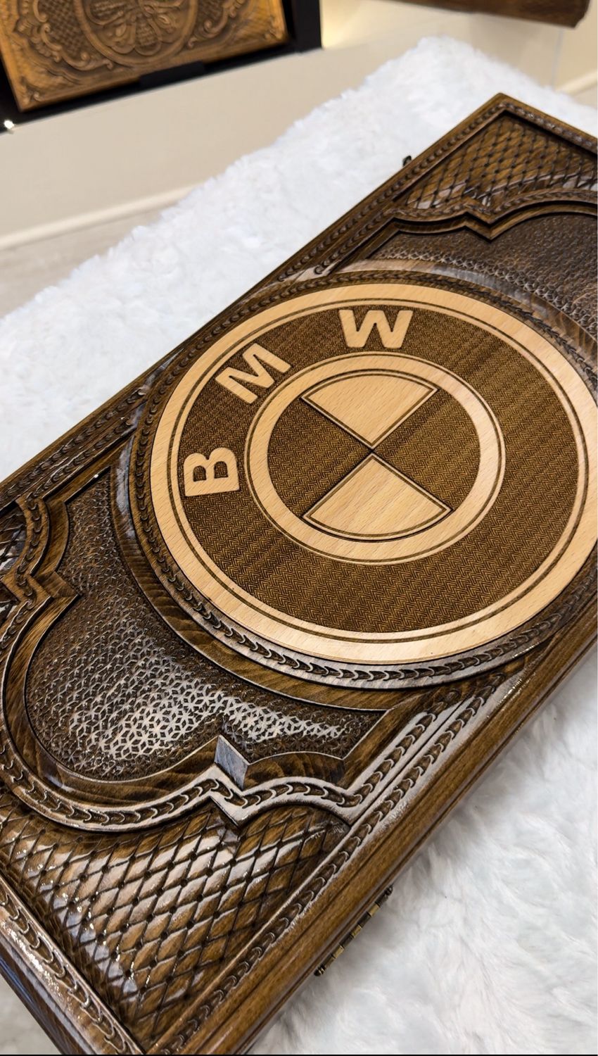 BMW backgammon UPGRADED Version 24" x12" x 2"