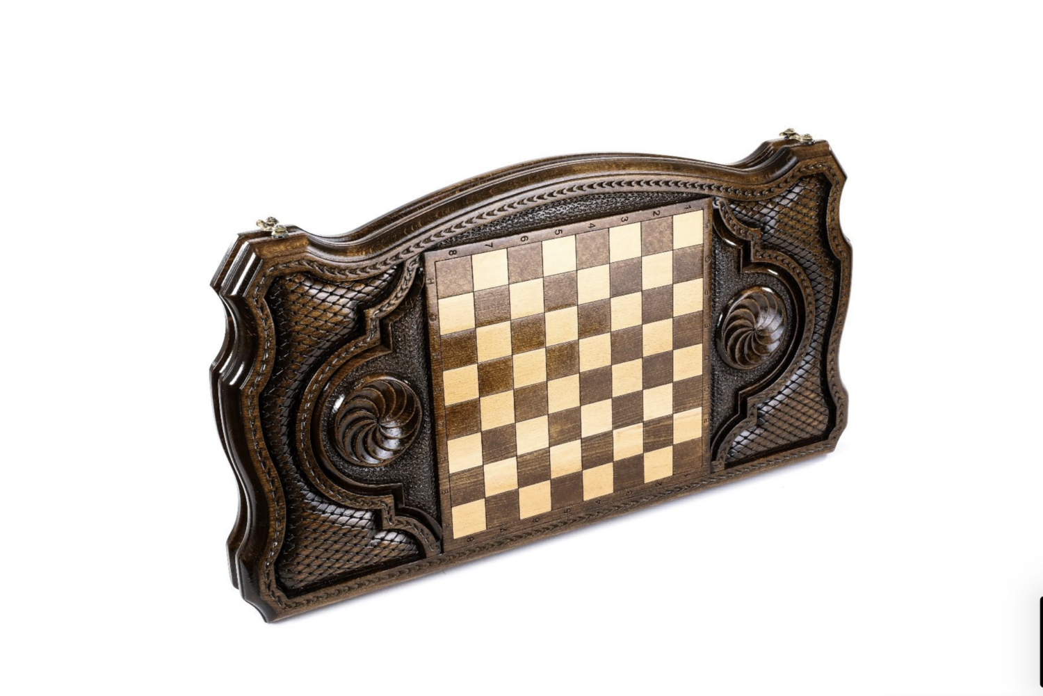 Assyrian coat of arms backgammon with copyrighted contour outline 24" x 12"