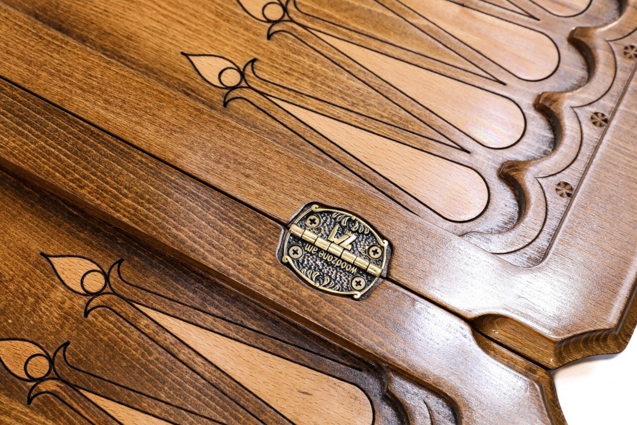 Eternity backgammon with copyrighted contour outline 24" x 12"