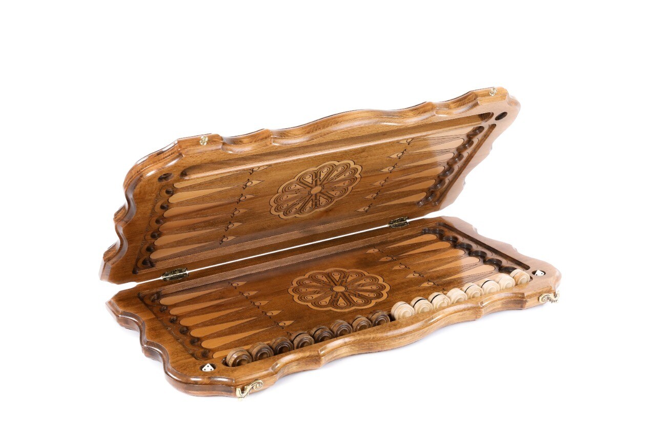 Eternity backgammon with copyrighted contour outline 24" x 12"