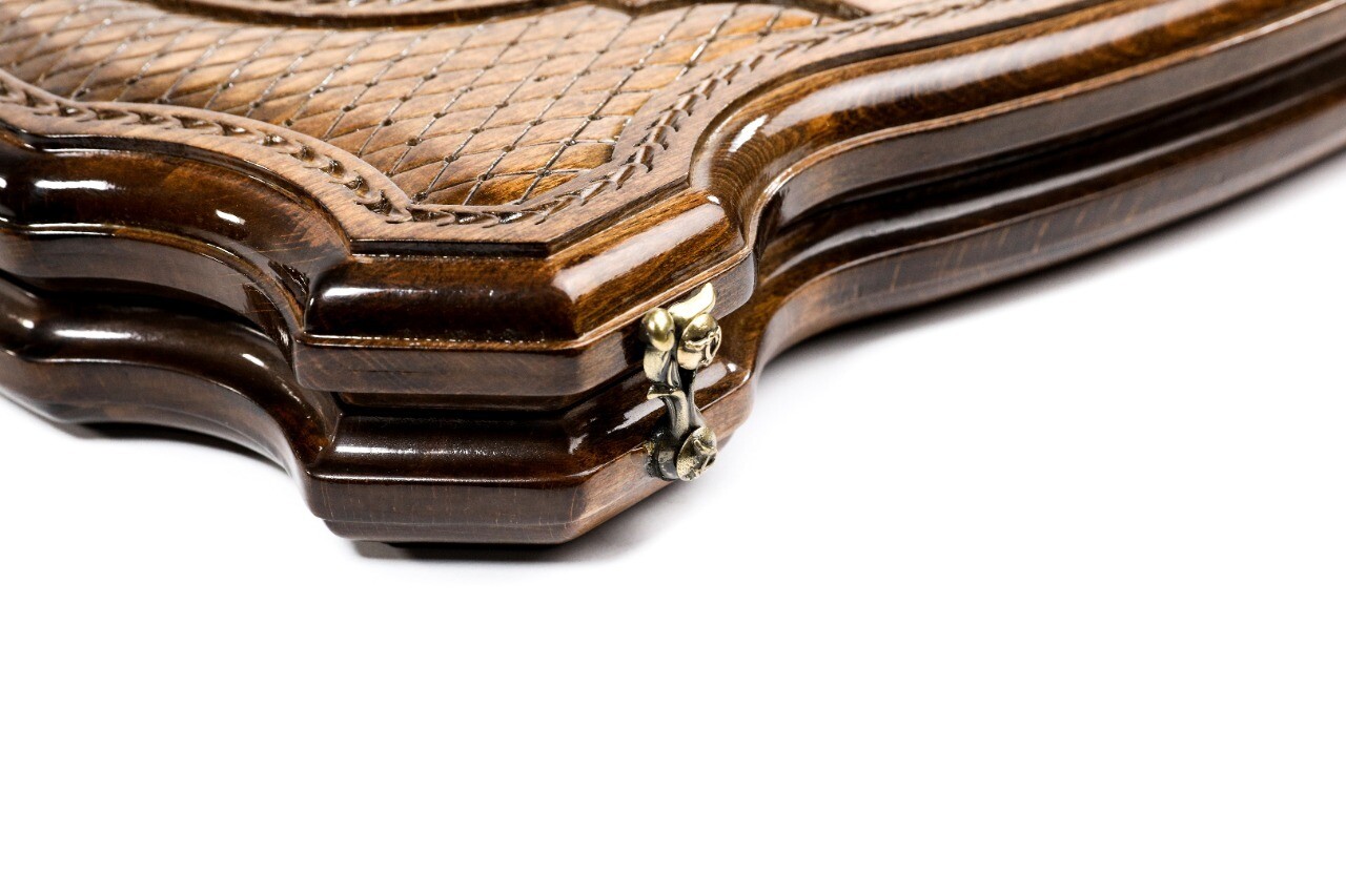 Backgammon Geghard with copyrighted contour outline 24 " 12"