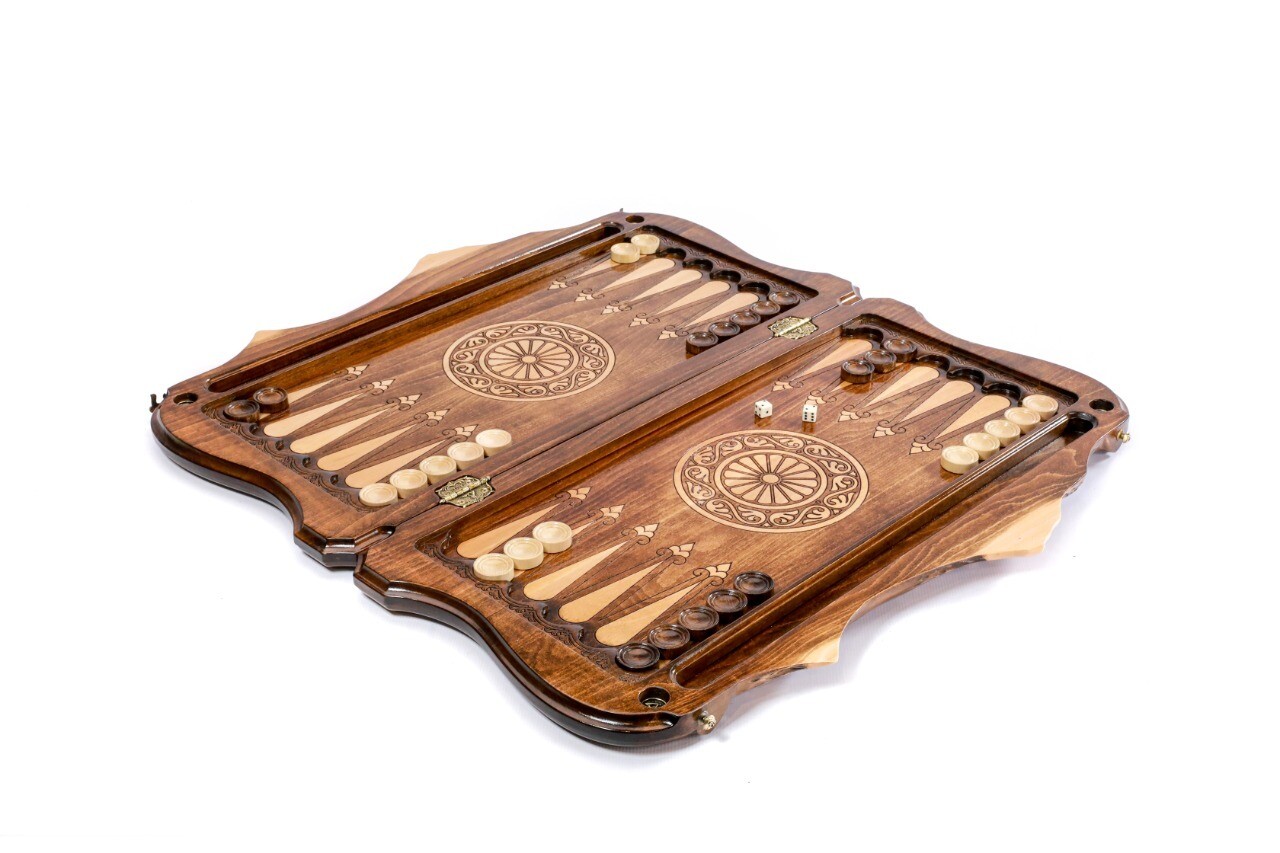 Backgammon Deer with copyrighted Mount Ararat outline 24 " 12"