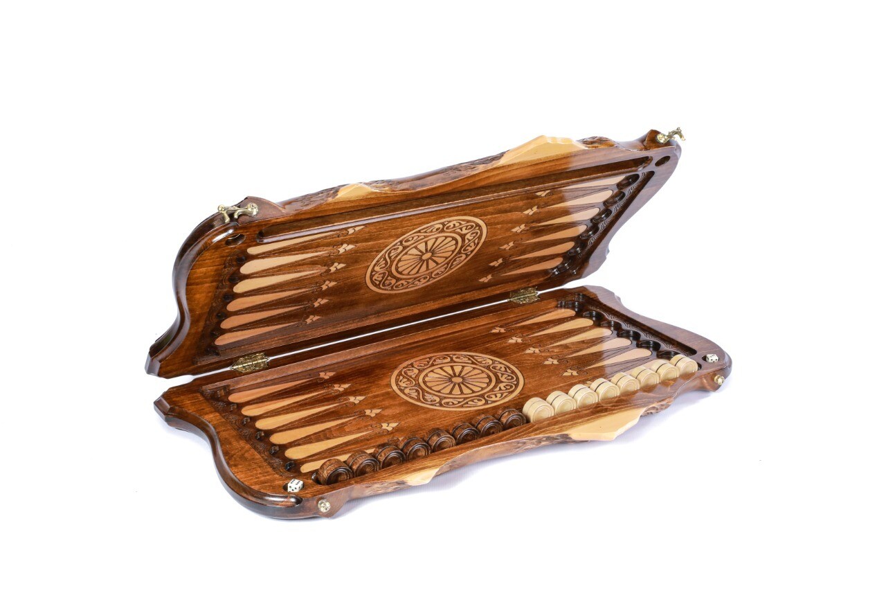 Backgammon Deer with copyrighted Mount Ararat outline 24 " 12"