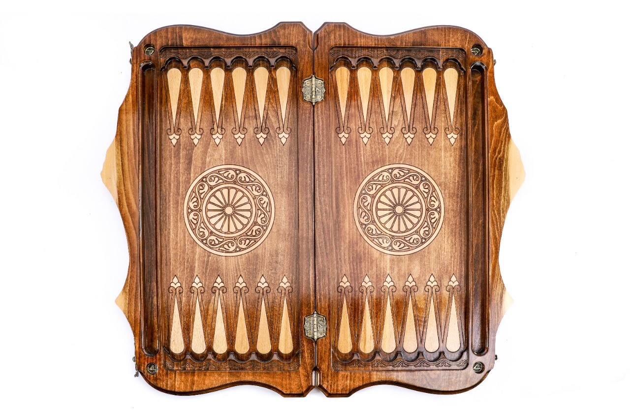 Backgammon Deer with copyrighted Mount Ararat outline 24 " 12"